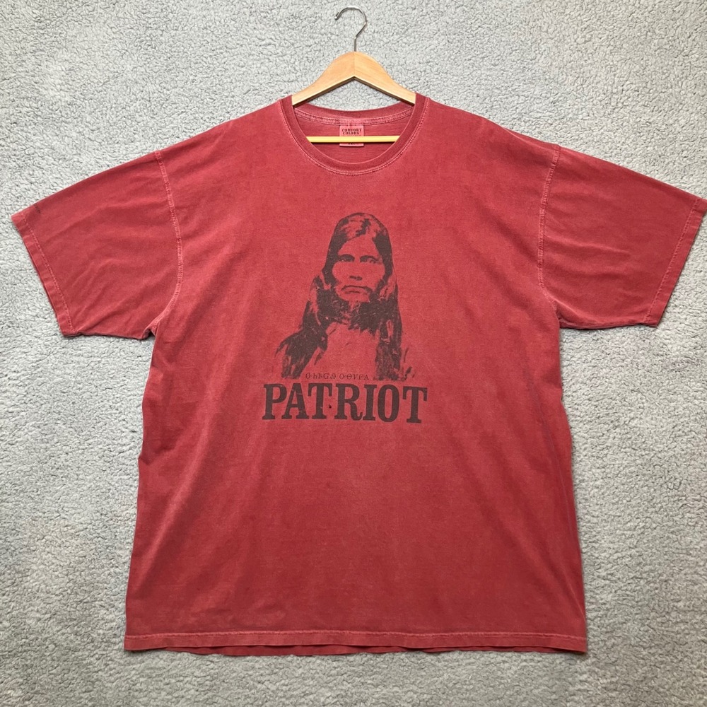 Comfort Colors Ned Christie Cherokee Patriot Tee XXL Red Native American Indian
